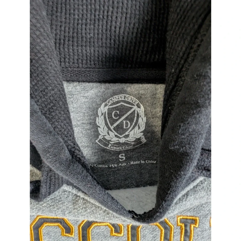 VTG Missouri Tigers‎ Black and Gray Hoodie Stitched Sweatshirt - Small